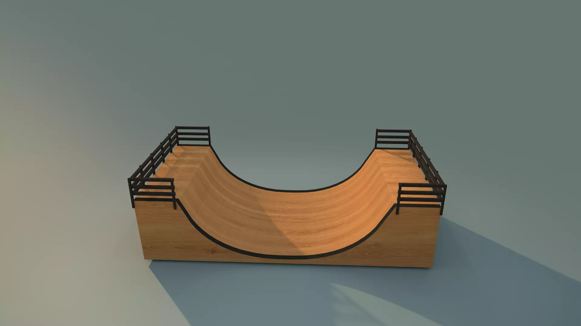 Skate Park Low-poly 3D model_0
