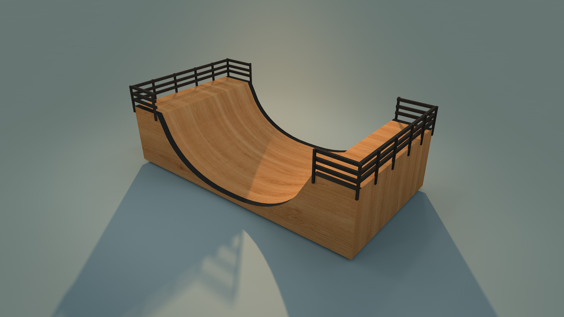 Skate Park Low-poly 3D model_2