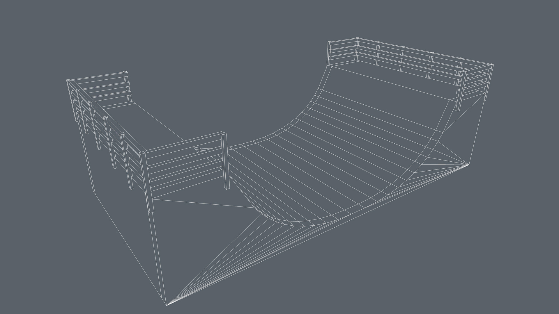 Skate Park Low-poly 3D model_14