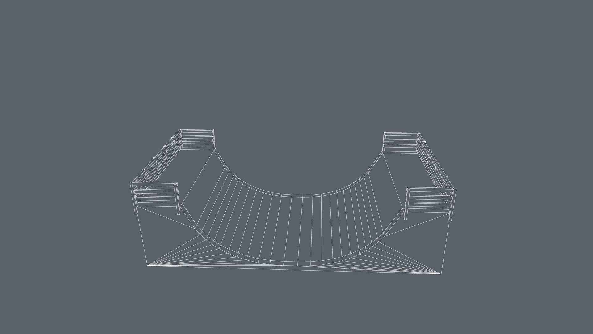 Skate Park Low-poly 3D model_8