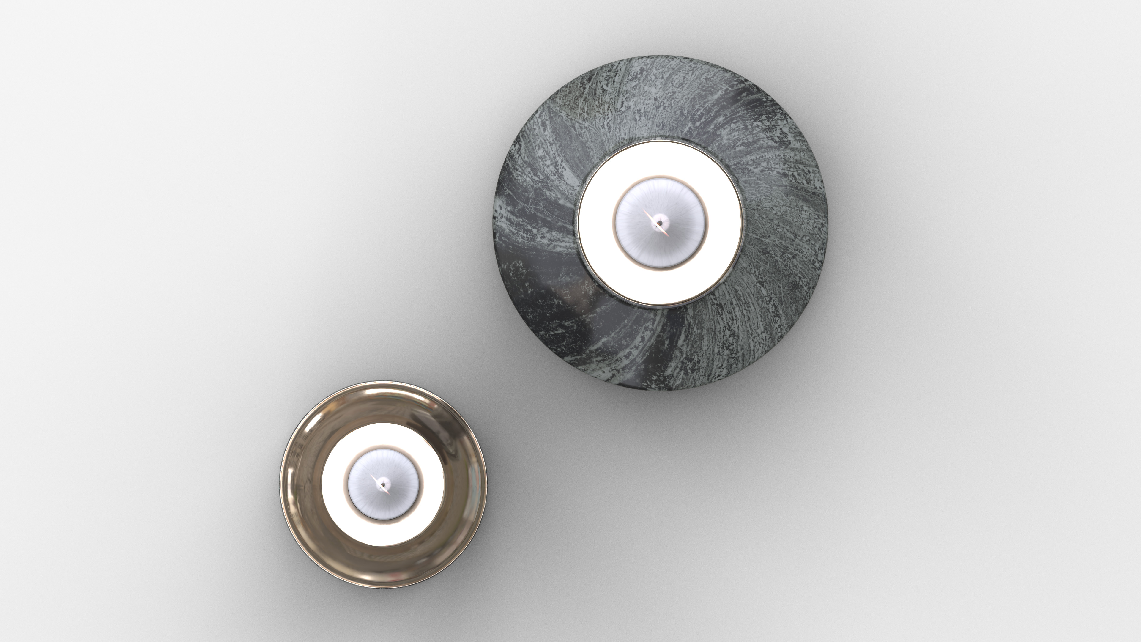 Marble Candleholder Set Low-poly 3D model_4