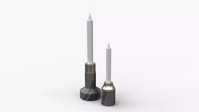 Marble Candleholder Set