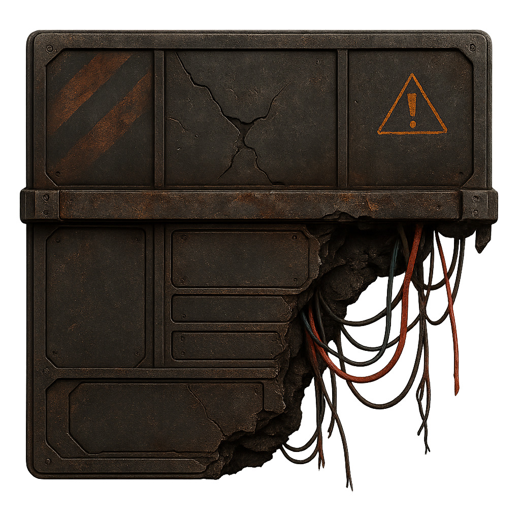 Abandoned Sci-Fi Bunker Kit 10 Modular Game Assets FBX GLB PBR 3D model_6