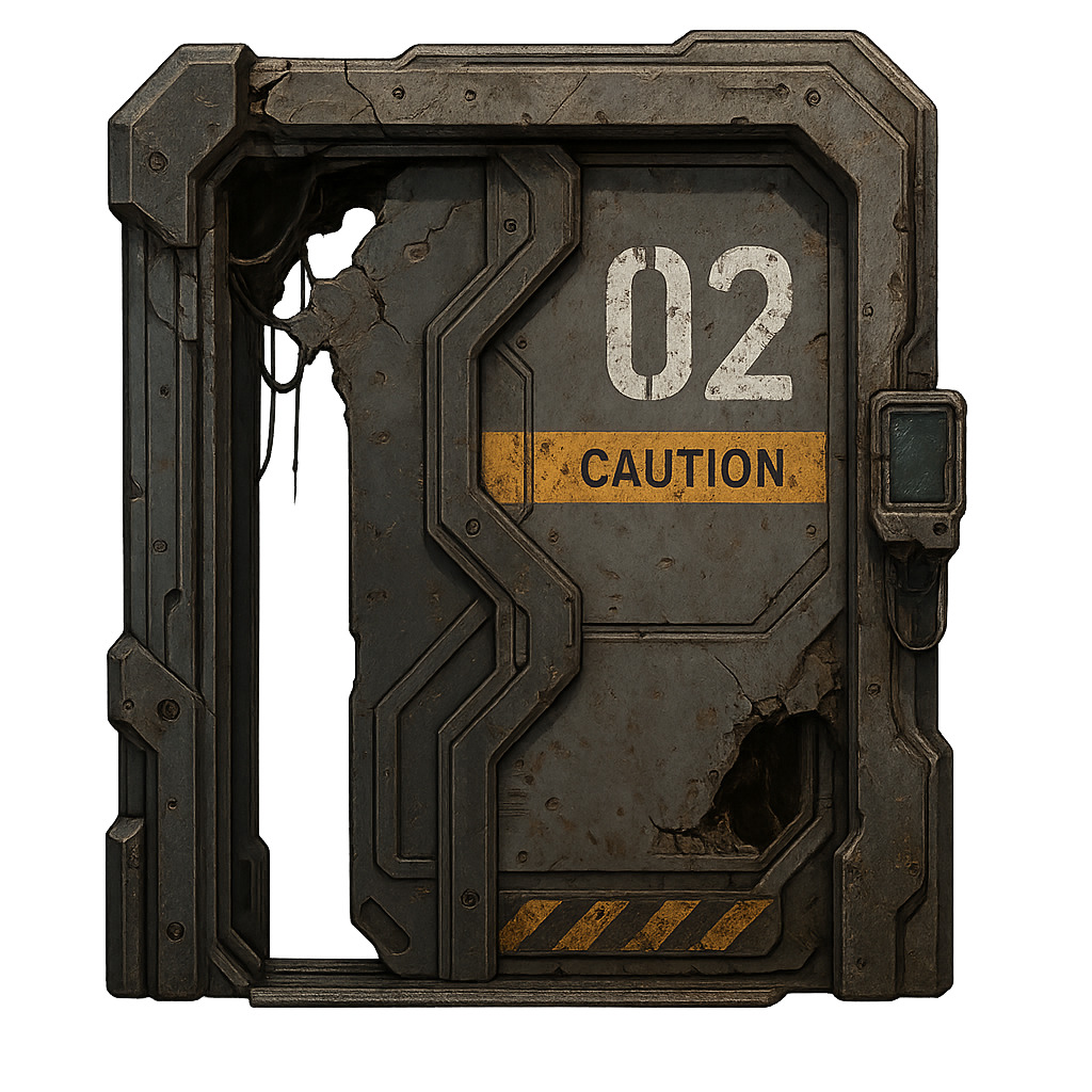 Abandoned Sci-Fi Bunker Kit 10 Modular Game Assets FBX GLB PBR 3D model_7