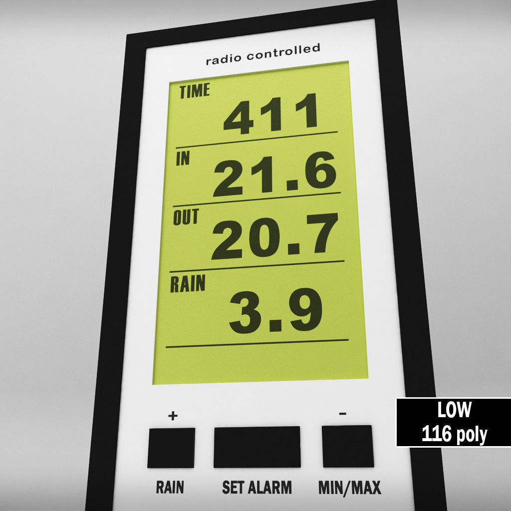 Weather meteo digital station remote Low-poly 3D model_5