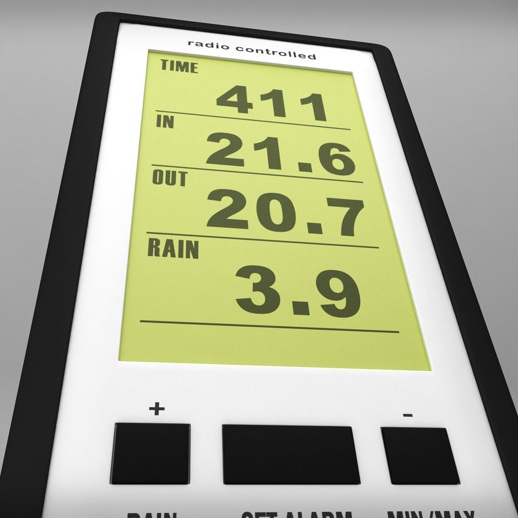 Weather meteo digital station remote Low-poly 3D model_1
