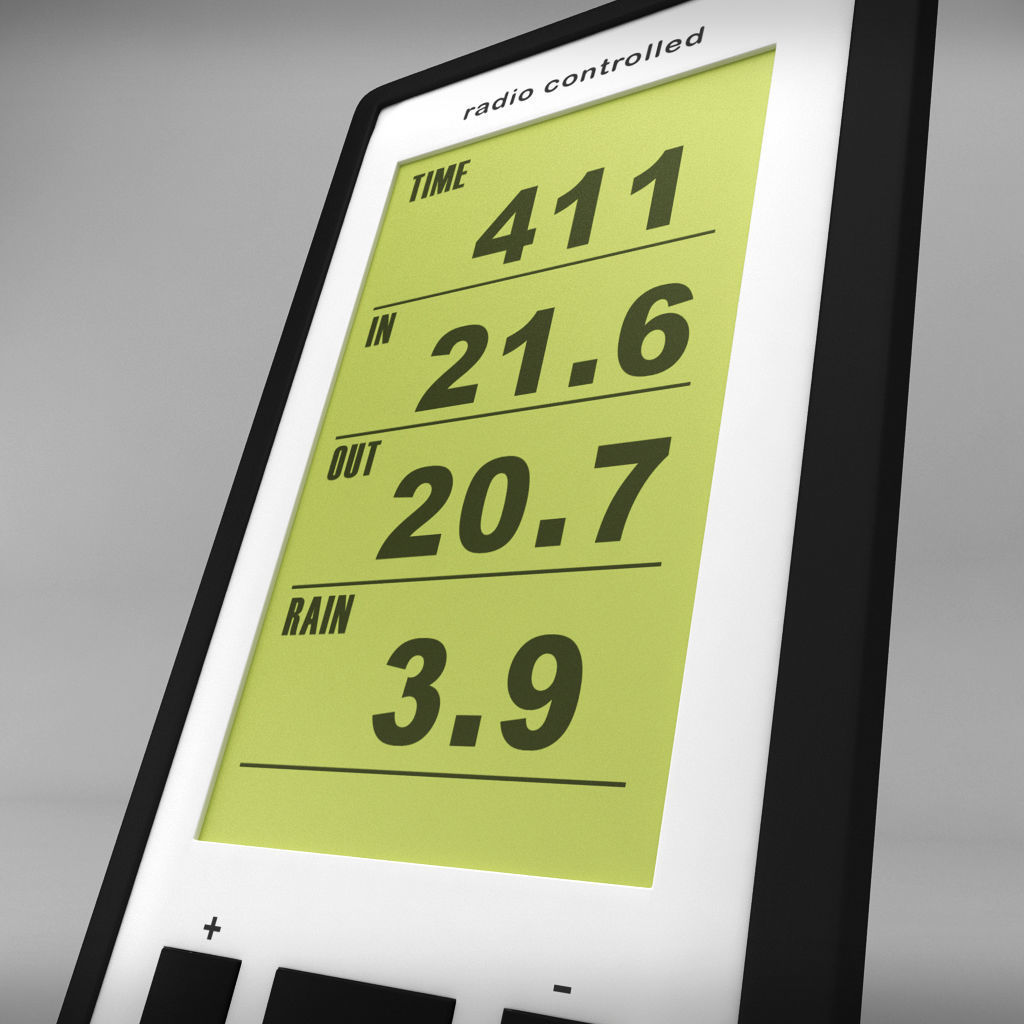 Weather meteo digital station remote Low-poly 3D model_4