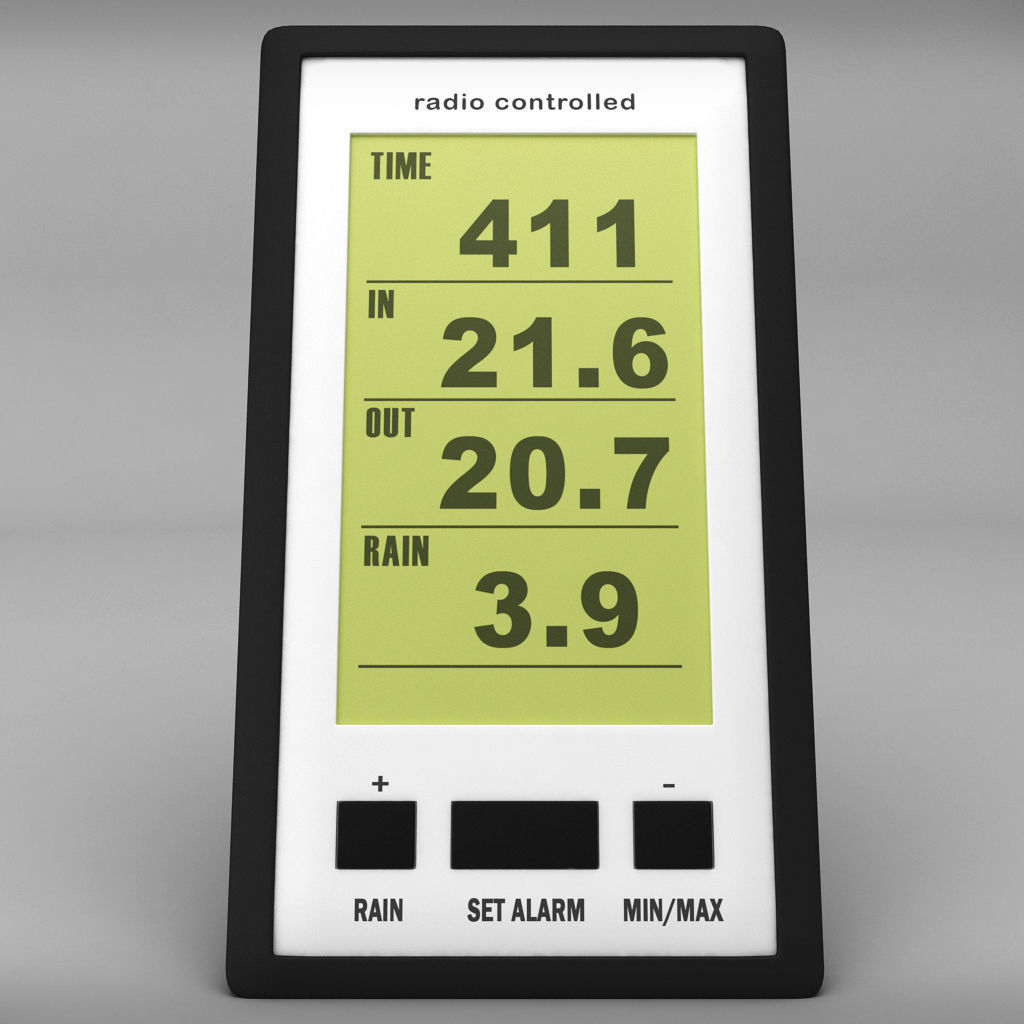 Weather meteo digital station remote Low-poly 3D model_3