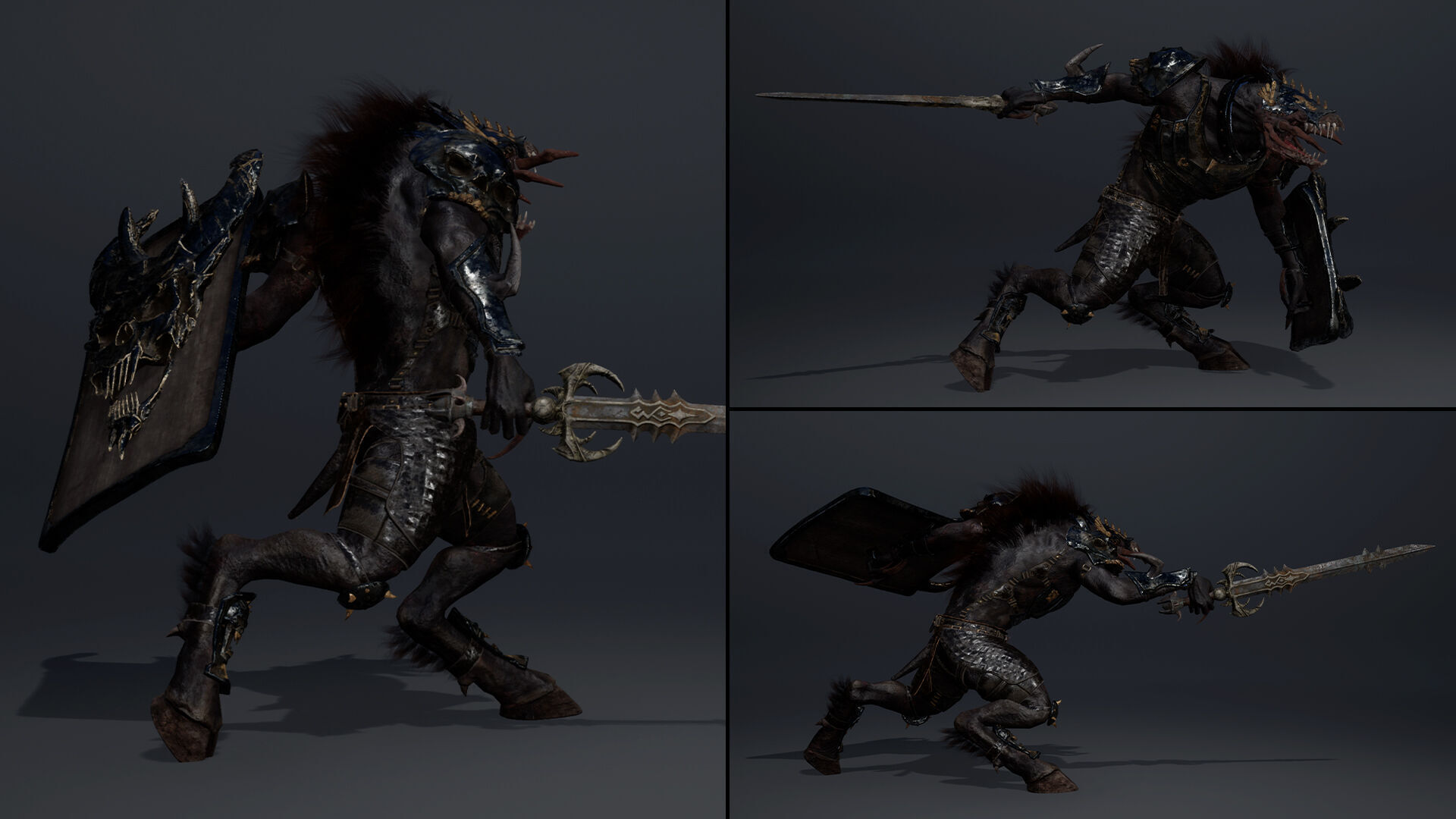 Venom Swordman Arm2 Brutal Low-poly 3D model_9