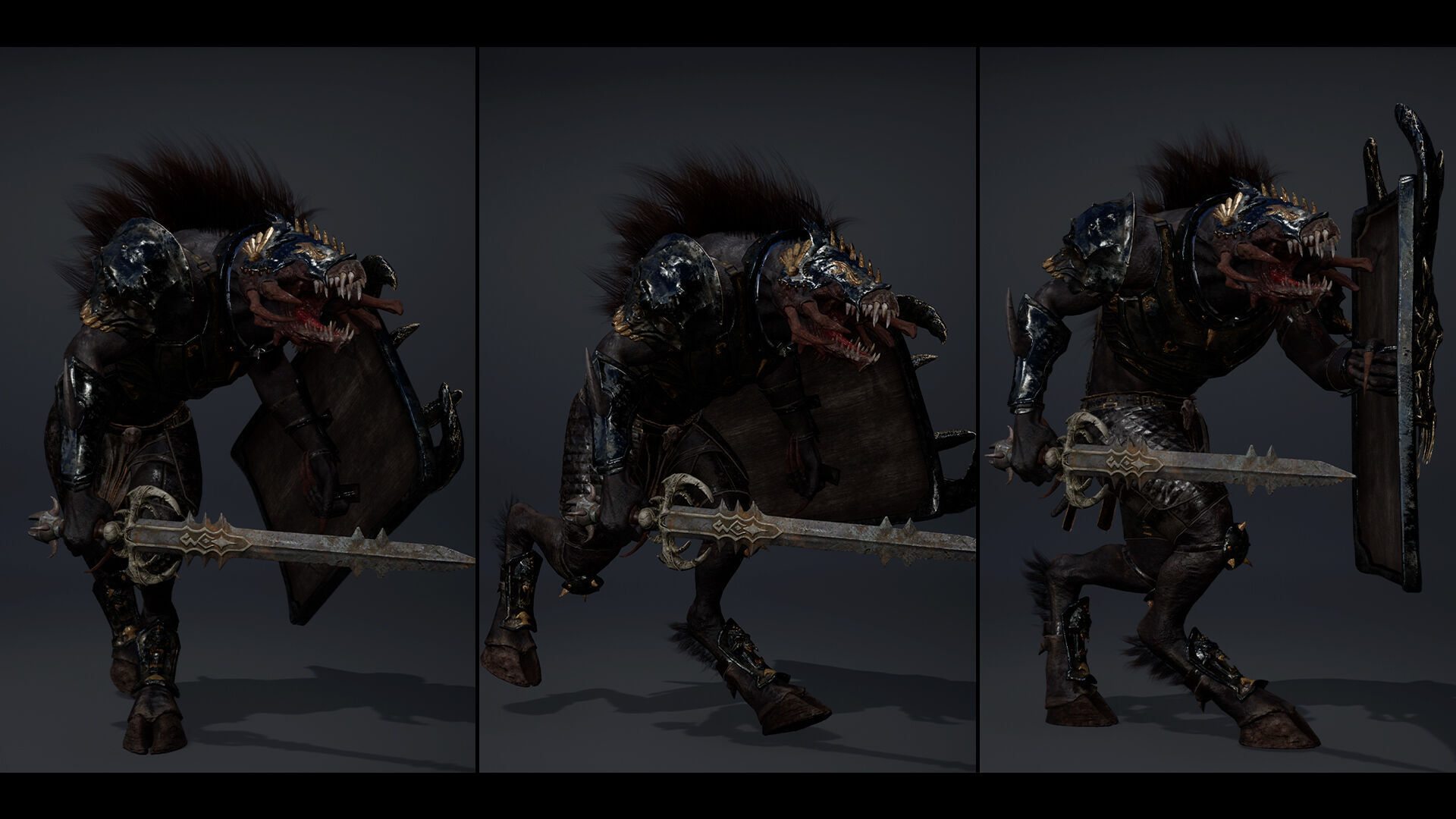 Venom Swordman Arm2 Brutal Low-poly 3D model_17