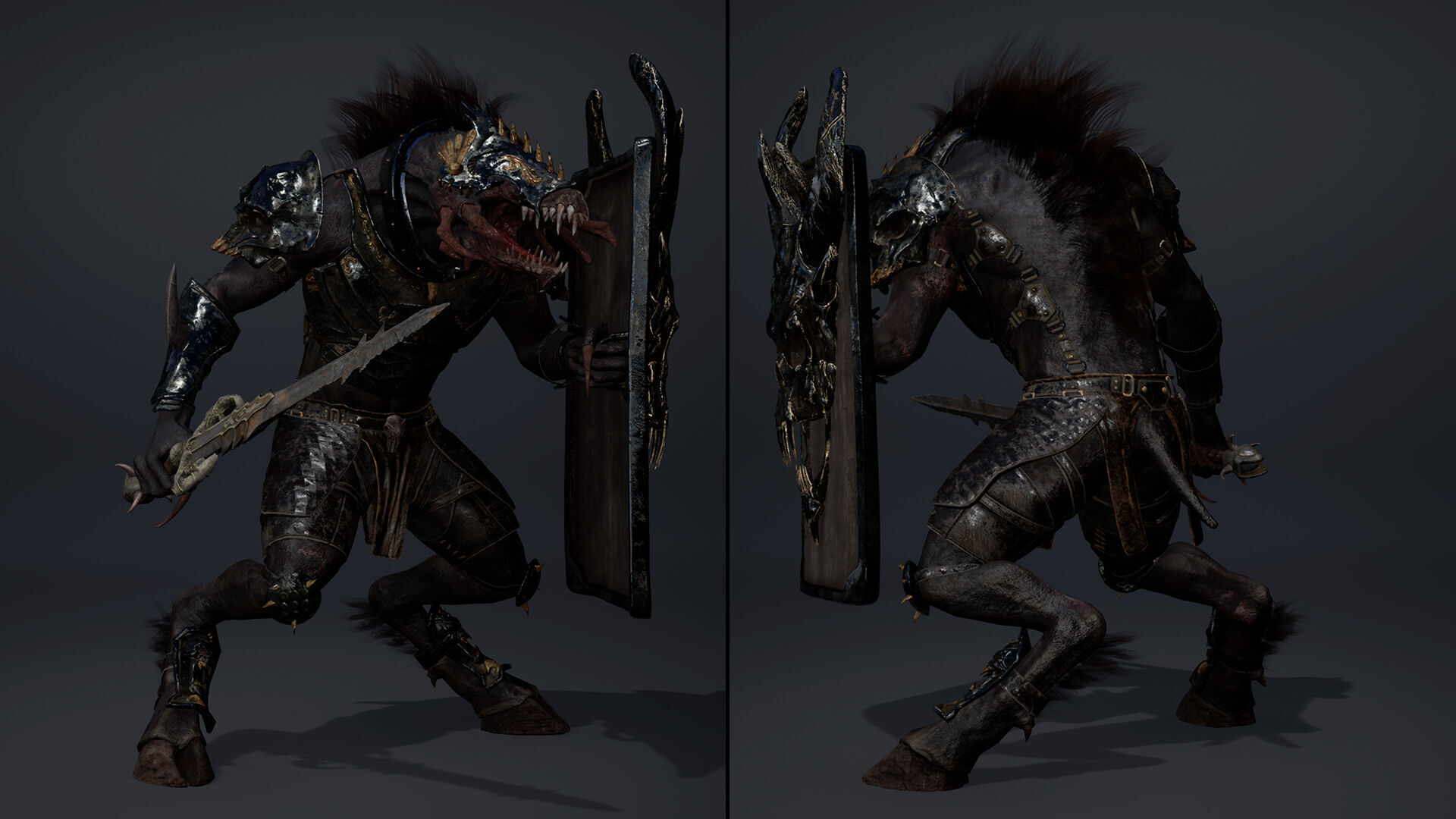 Venom Swordman Arm2 Brutal Low-poly 3D model_6