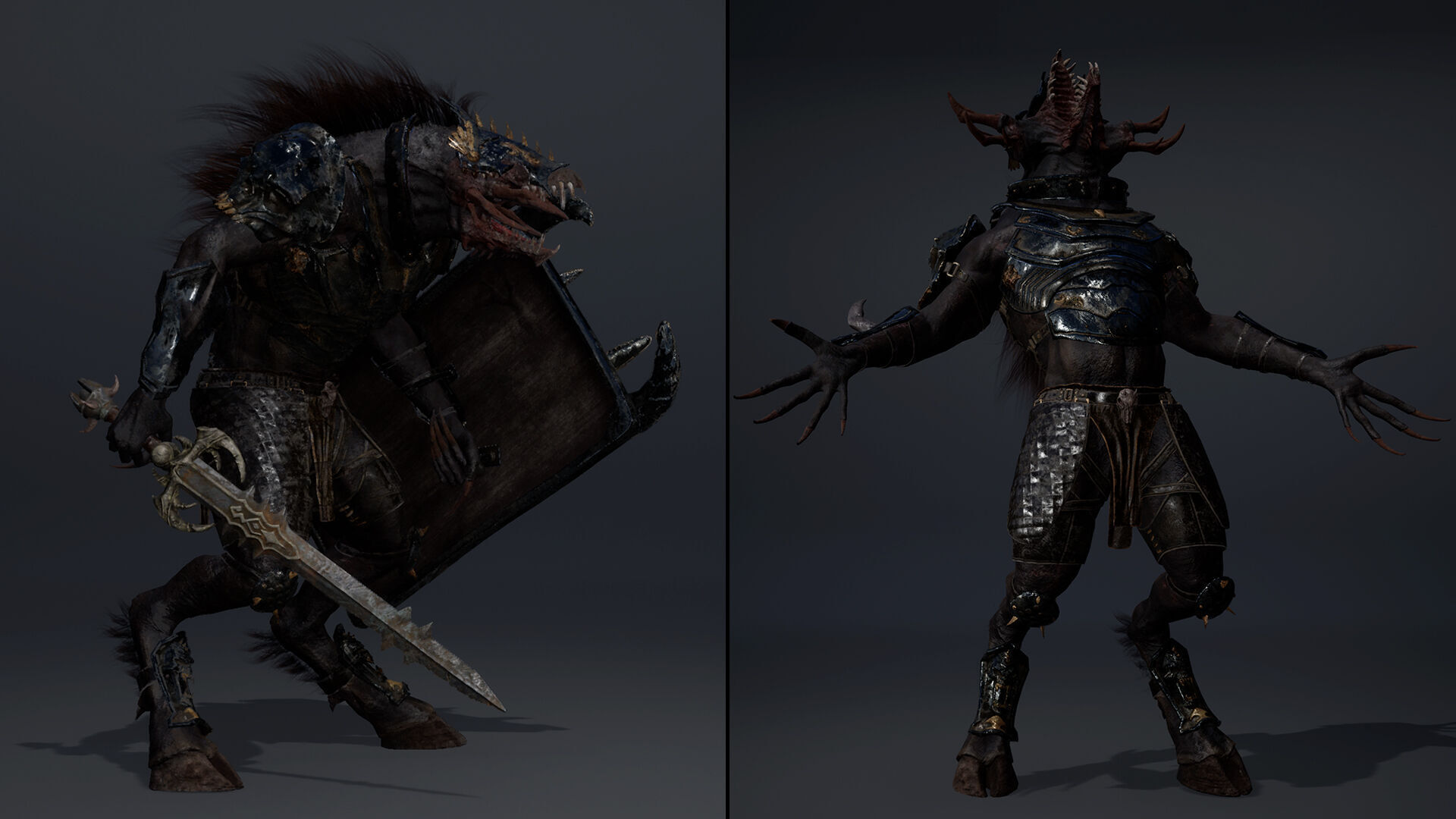 Venom Swordman Arm2 Brutal Low-poly 3D model_7