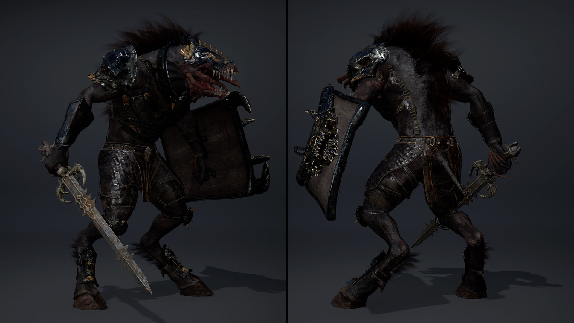 Venom Swordman Arm2 Brutal Low-poly 3D model_5