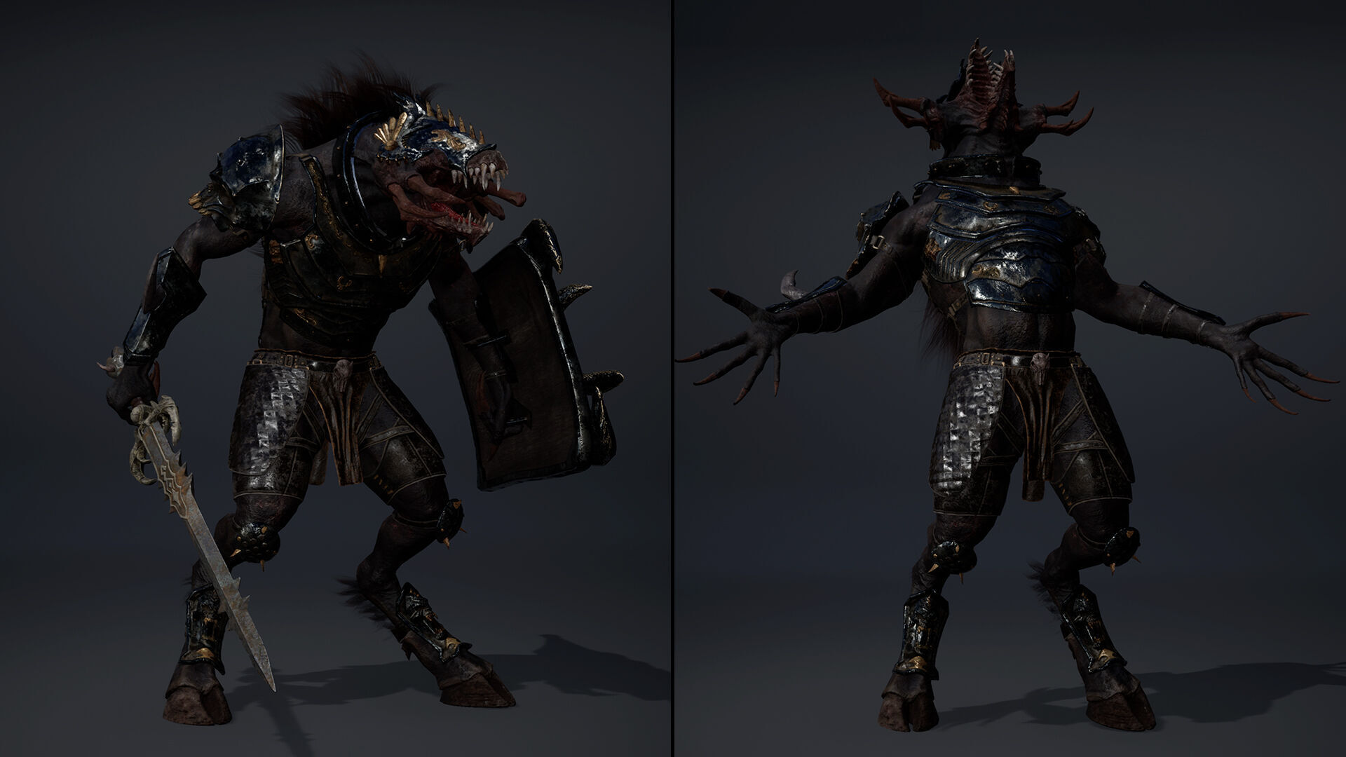 Venom Swordman Arm2 Brutal Low-poly 3D model_10