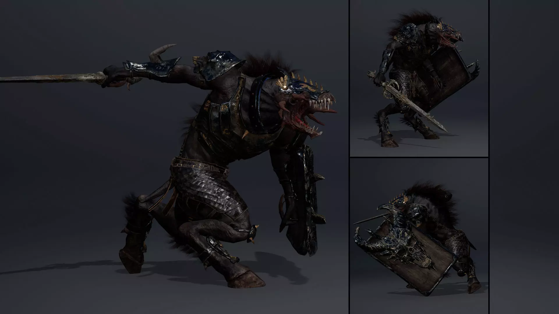 Venom Swordman Arm2 Brutal Low-poly 3D model_0