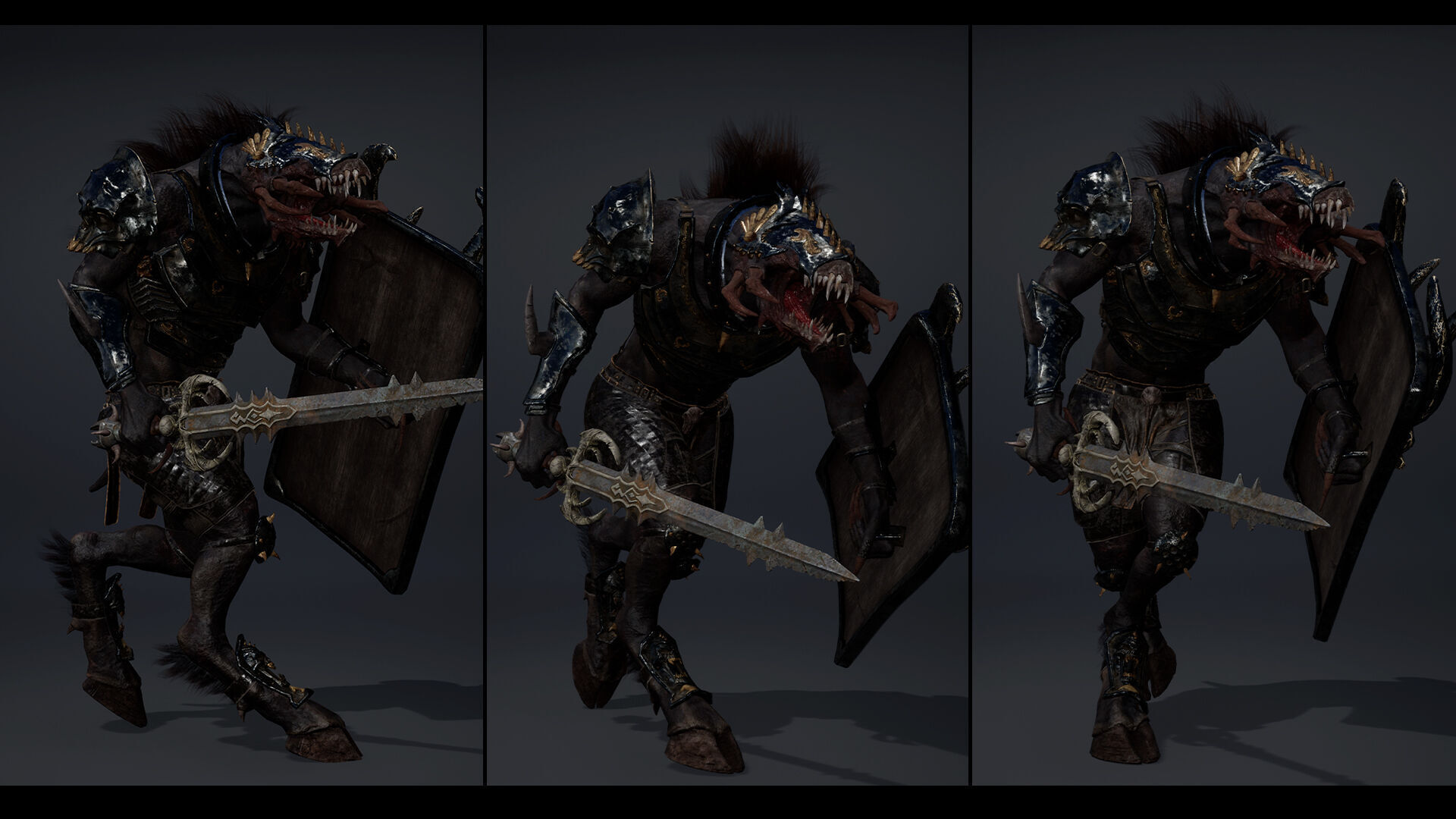 Venom Swordman Arm2 Brutal Low-poly 3D model_12