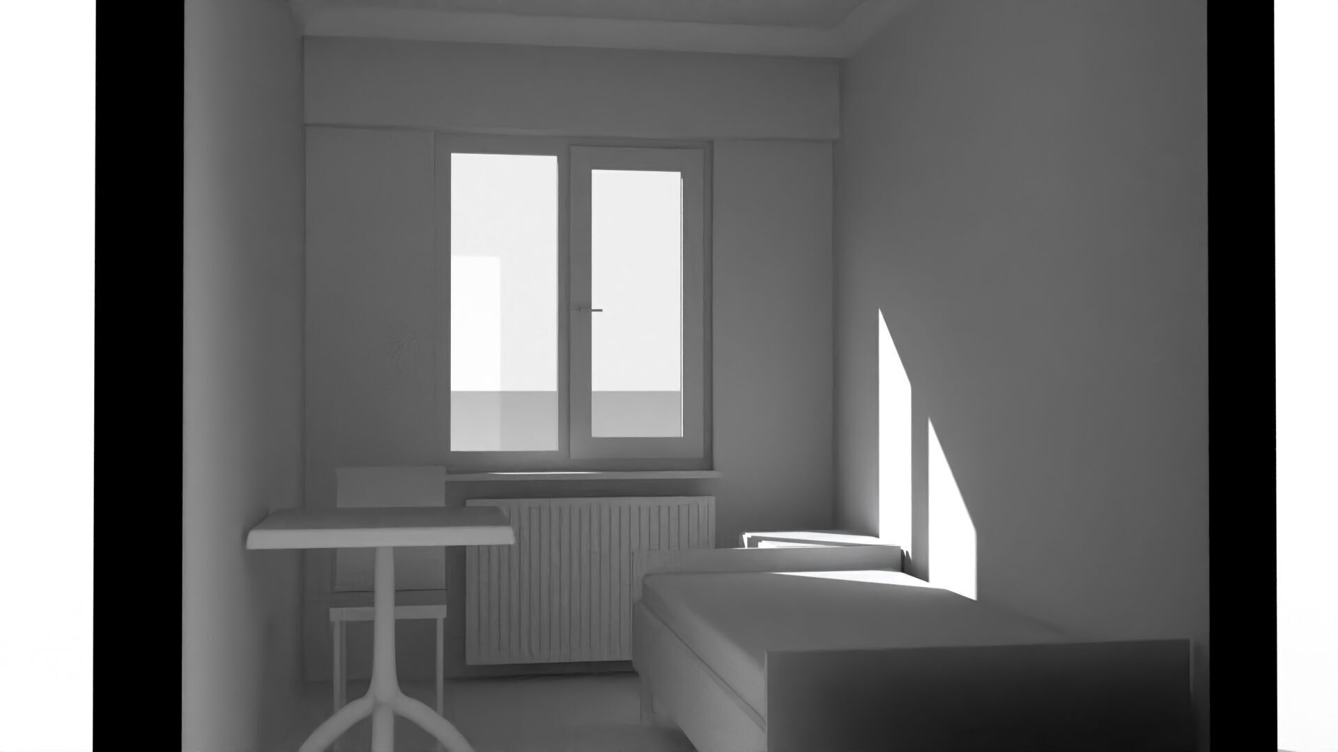Lowpoly simple room Low-poly 3D model_1