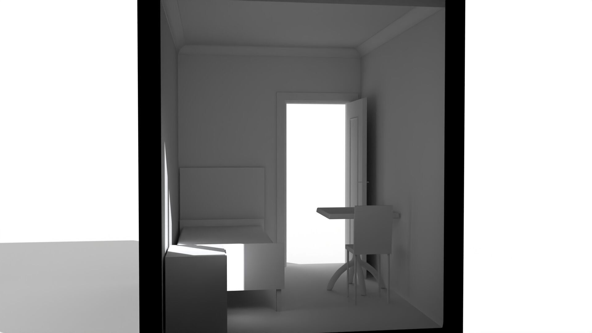 Lowpoly simple room Low-poly 3D model_2
