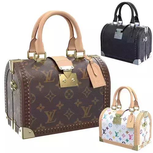 Louis Vuitton Speedy Trunk Bag Monogram Low-poly 3D model