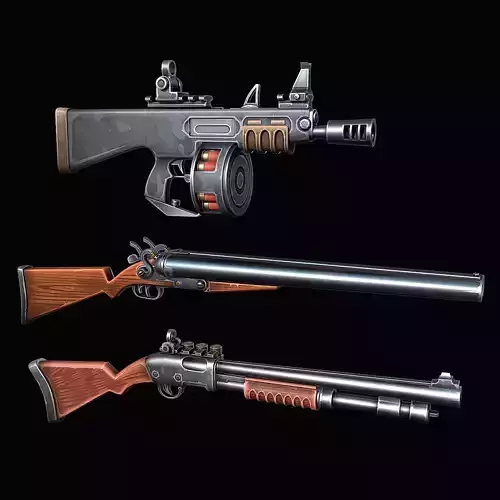 Collection of Stylized Shotguns 