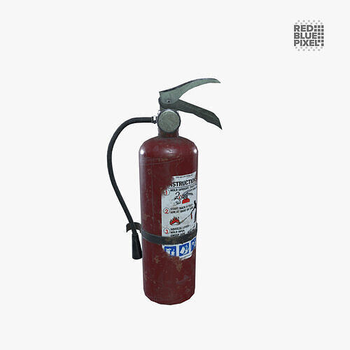 Fire Extinguisher Low-poly 3D model