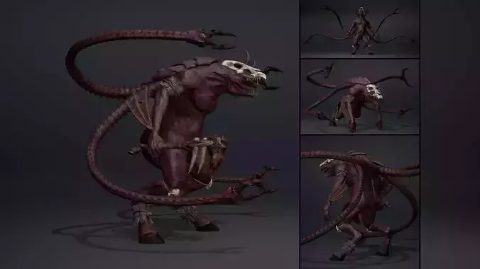 Venombush Fatty Brutal Low-poly 3D model