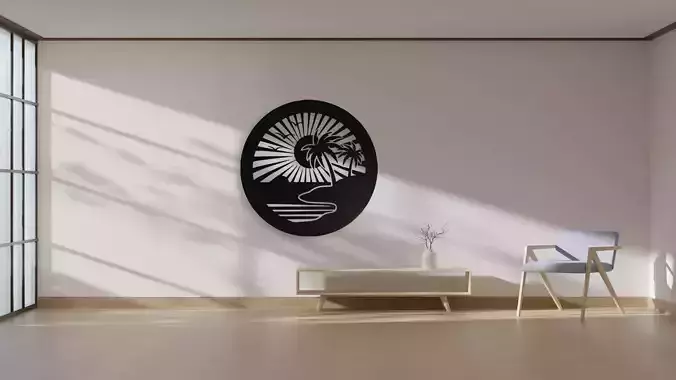 Tropical Beach Sunset Wall Art