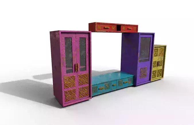 Old Modern Furniture 3D Model Terror