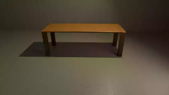 Modern Wooden Table - 3D Render