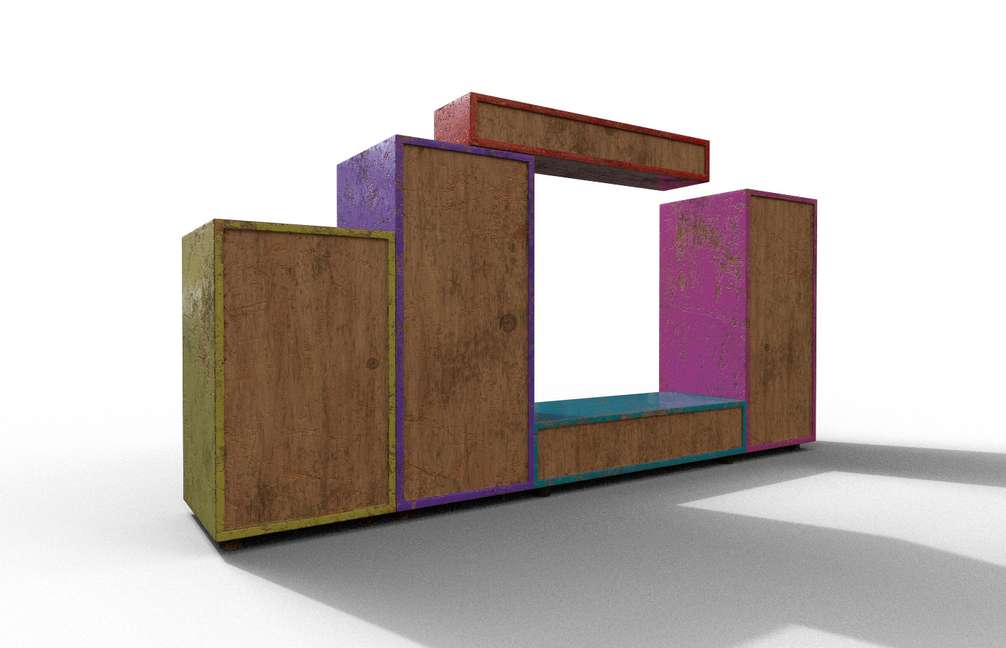 Pack 2 Sets Modern Furniture 3D Model Low-poly 3D model_4