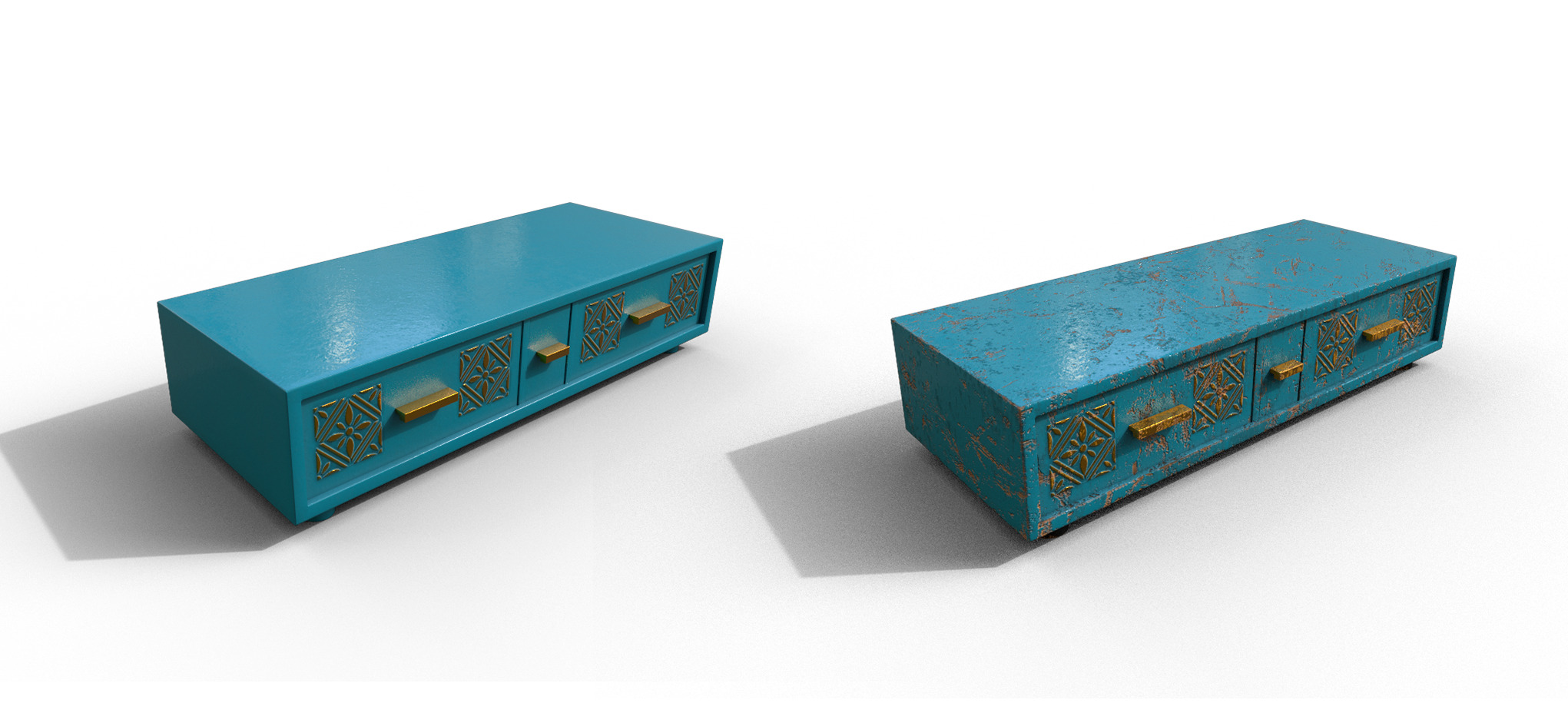 Pack 2 Sets Modern Furniture 3D Model Low-poly 3D model_52