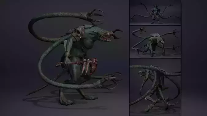 Venombush Furry Brutal Low-poly 3D model
