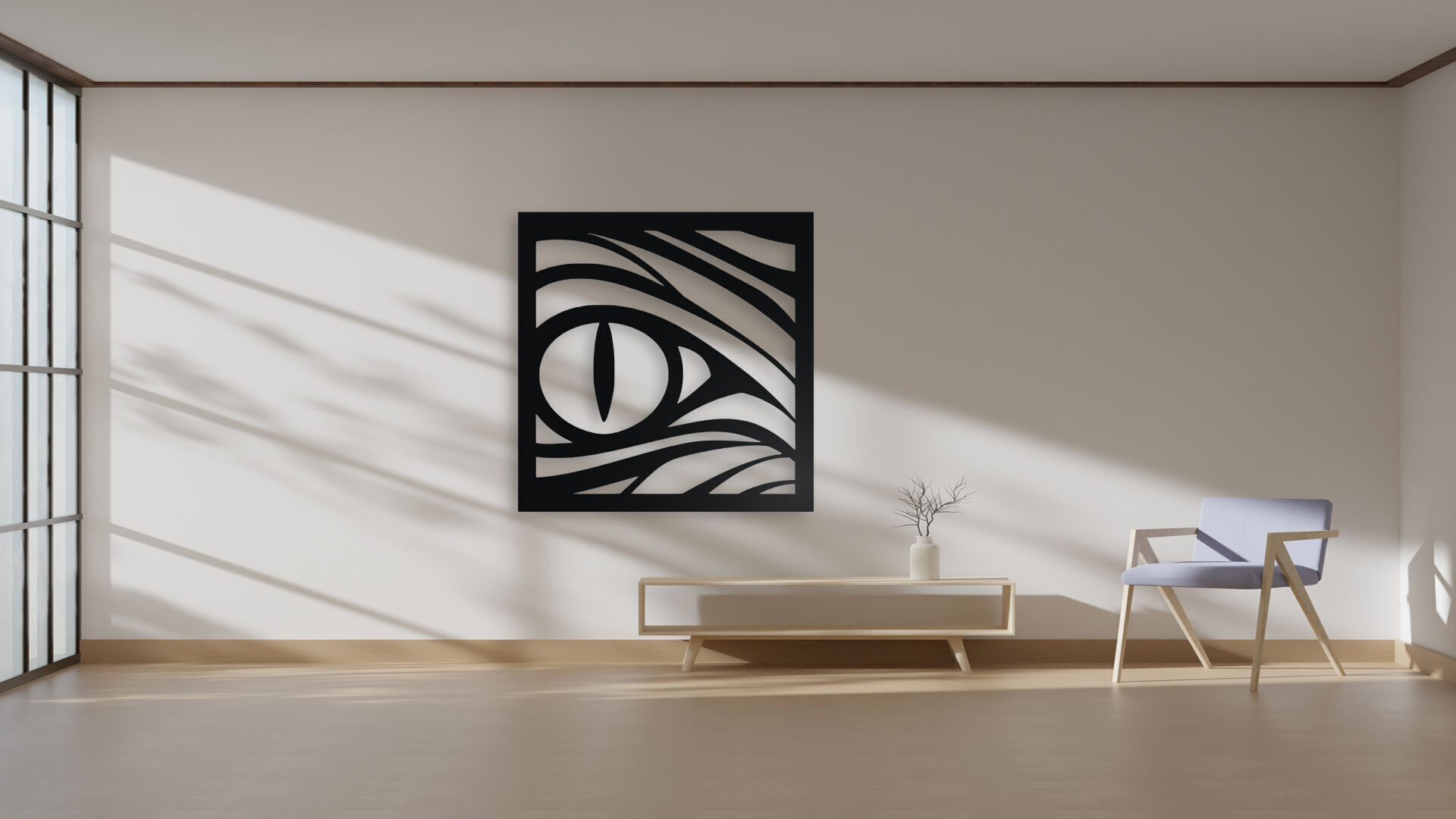 Tiger Eye Wall Art 3D print model_5