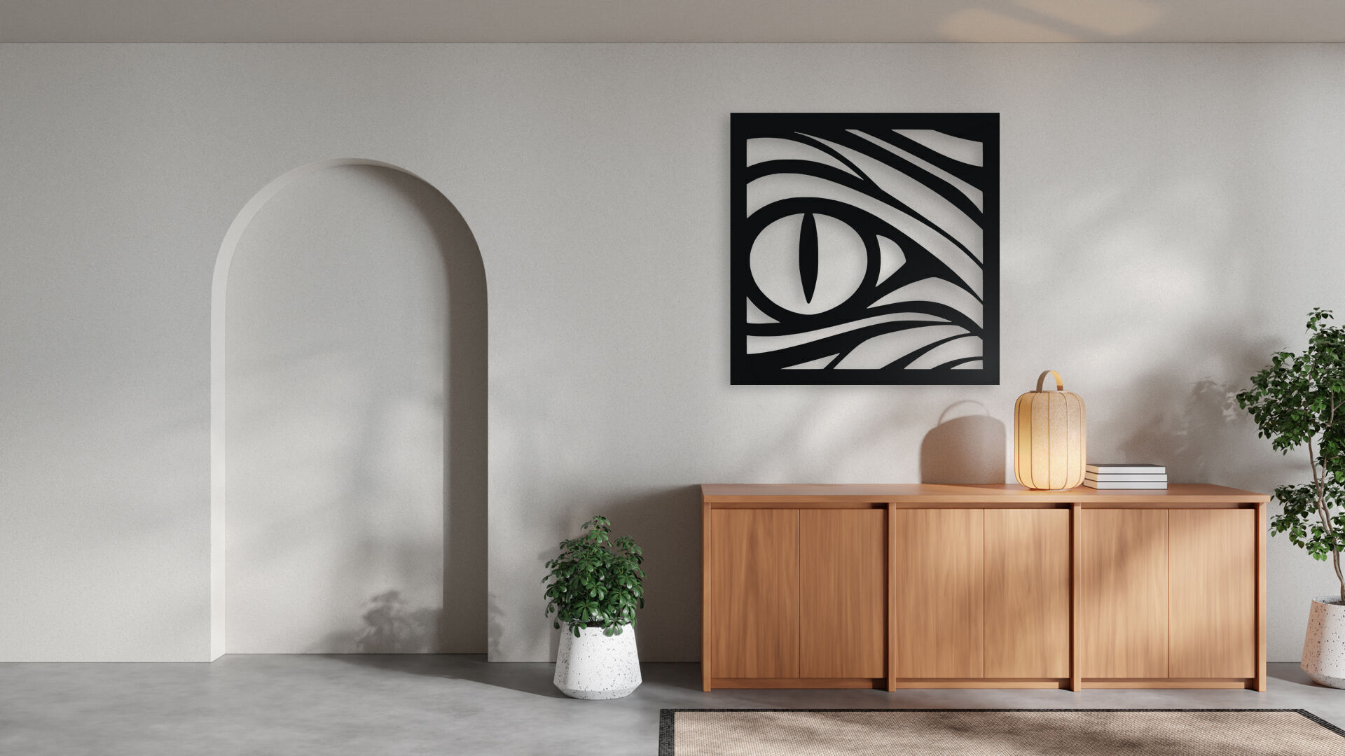 Tiger Eye Wall Art 3D print model_2