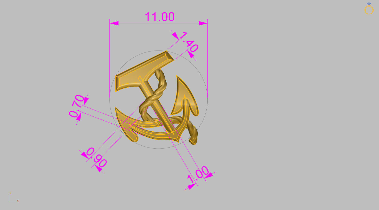  Anchor Pendant 3D print model_11