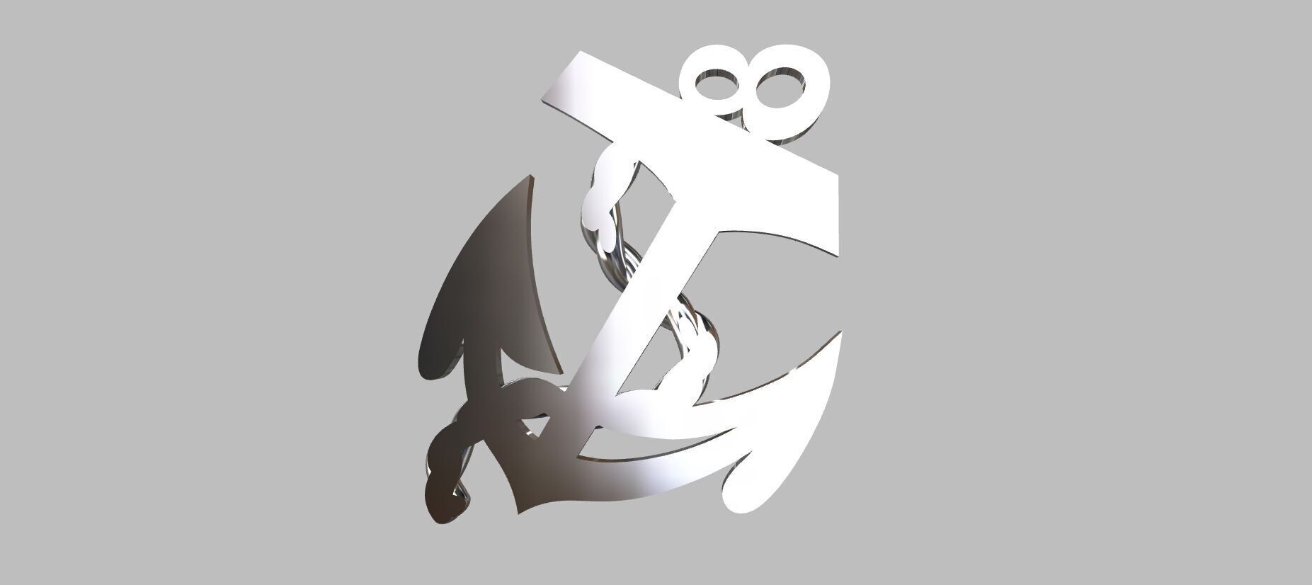  Anchor Pendant 3D print model_5