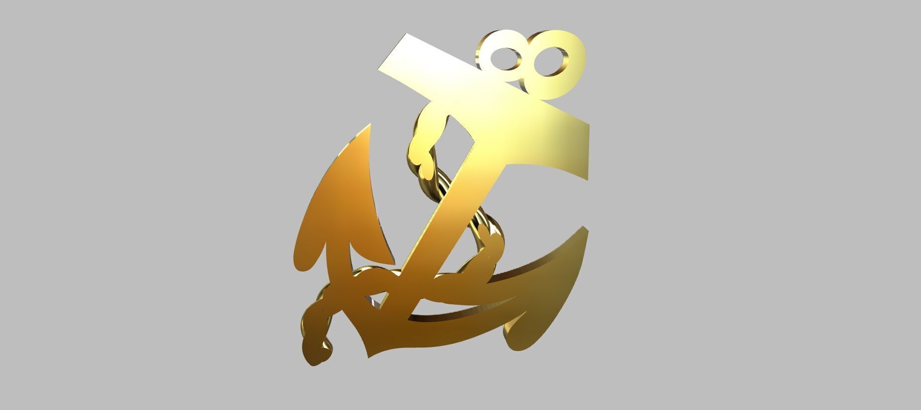  Anchor Pendant 3D print model_2