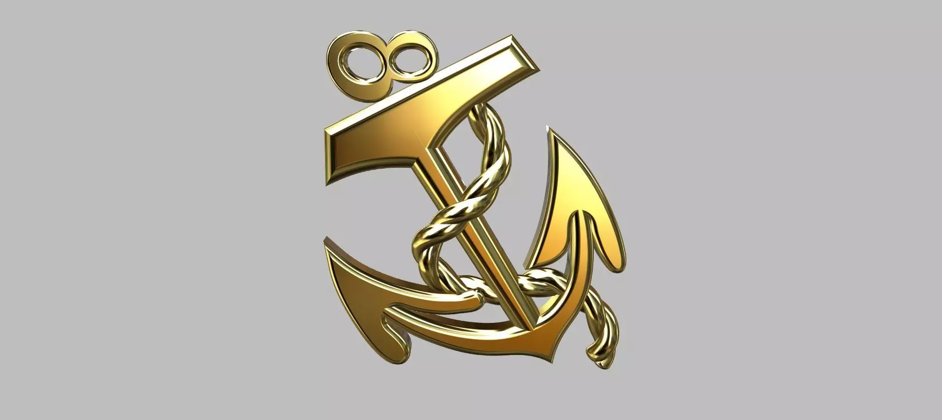 Anchor Pendant 3D print model_0