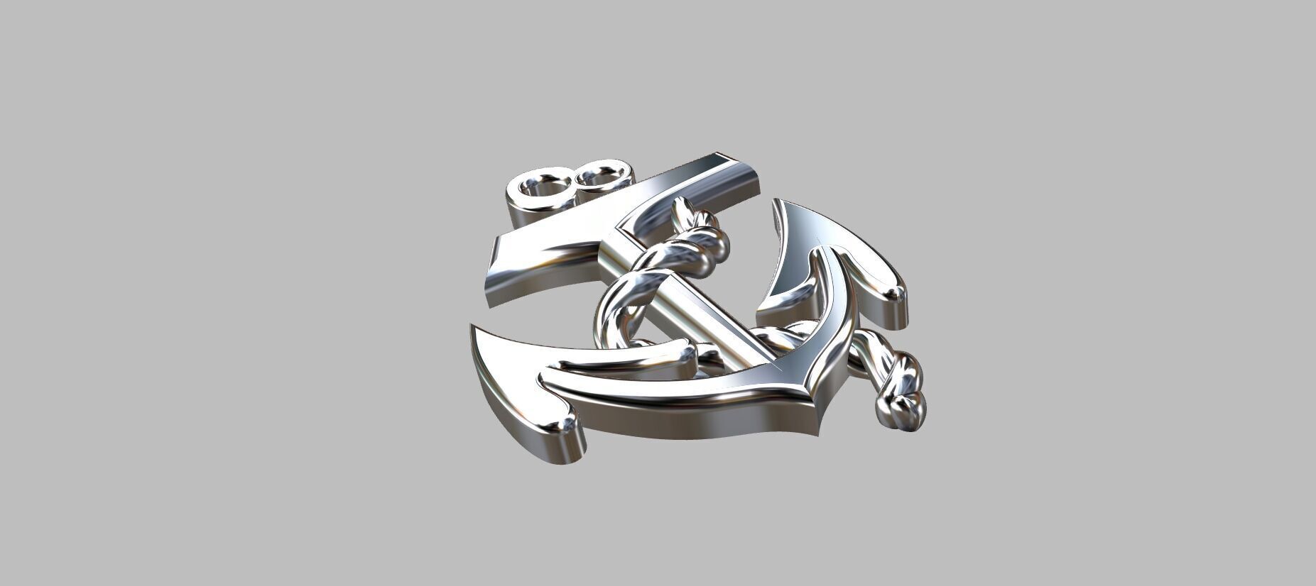  Anchor Pendant 3D print model_6