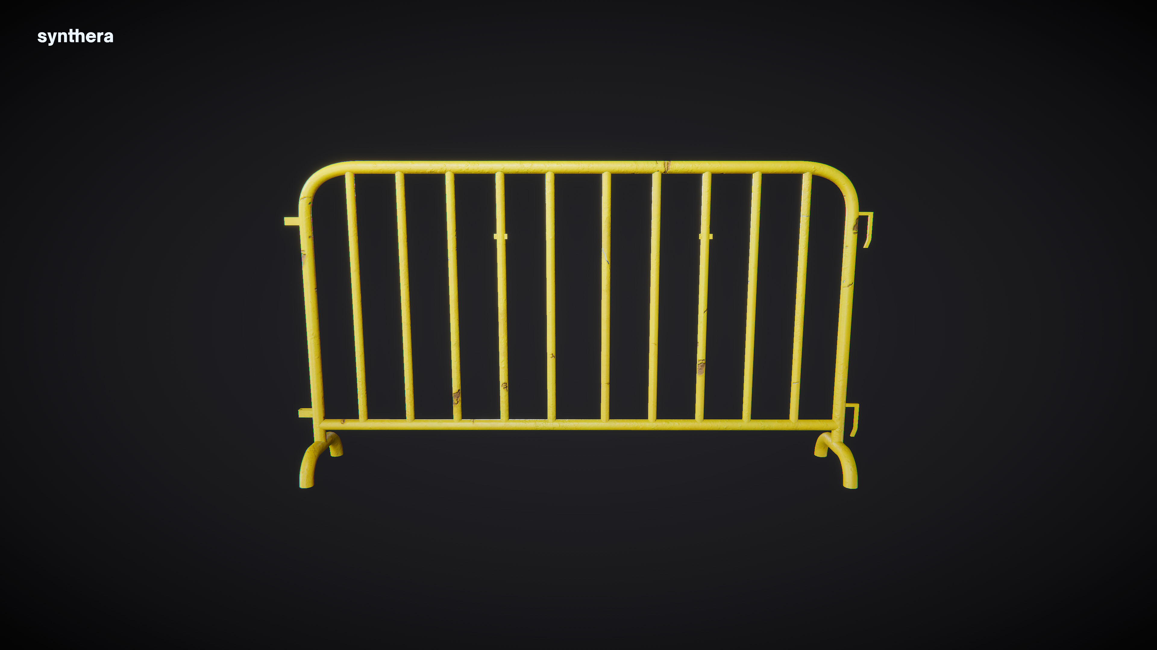 Barrier Metal Fence 3D model_4