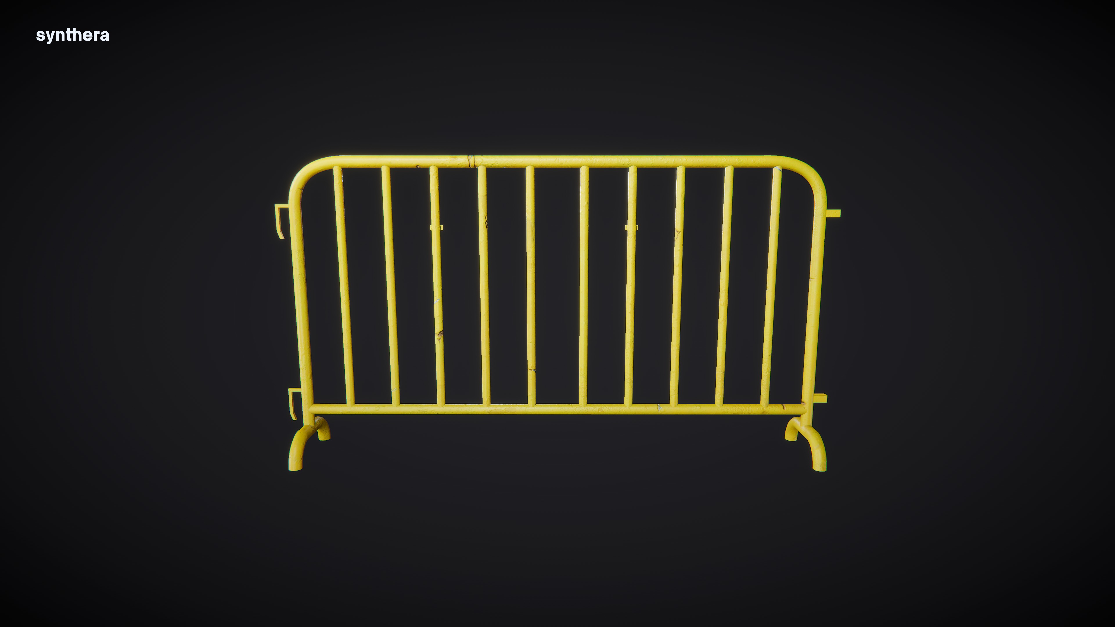Barrier Metal Fence 3D model_2