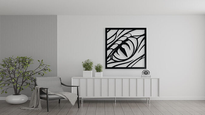 Dragon Eye Wall Art 3D print model