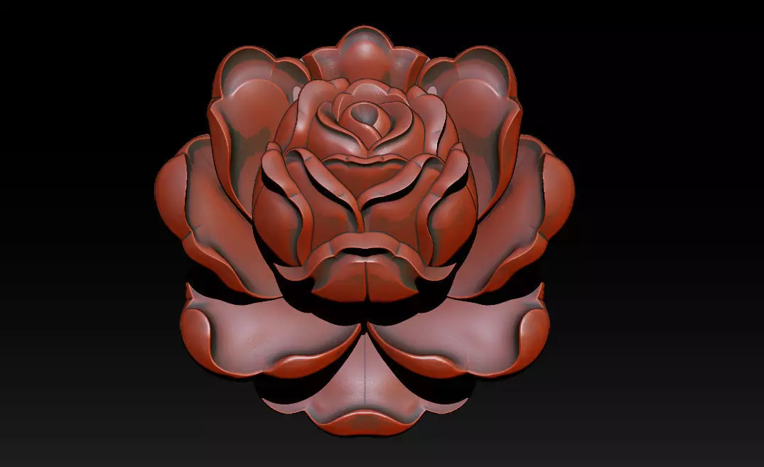 Rose Pendant - A Bloom in Silver 3D print model