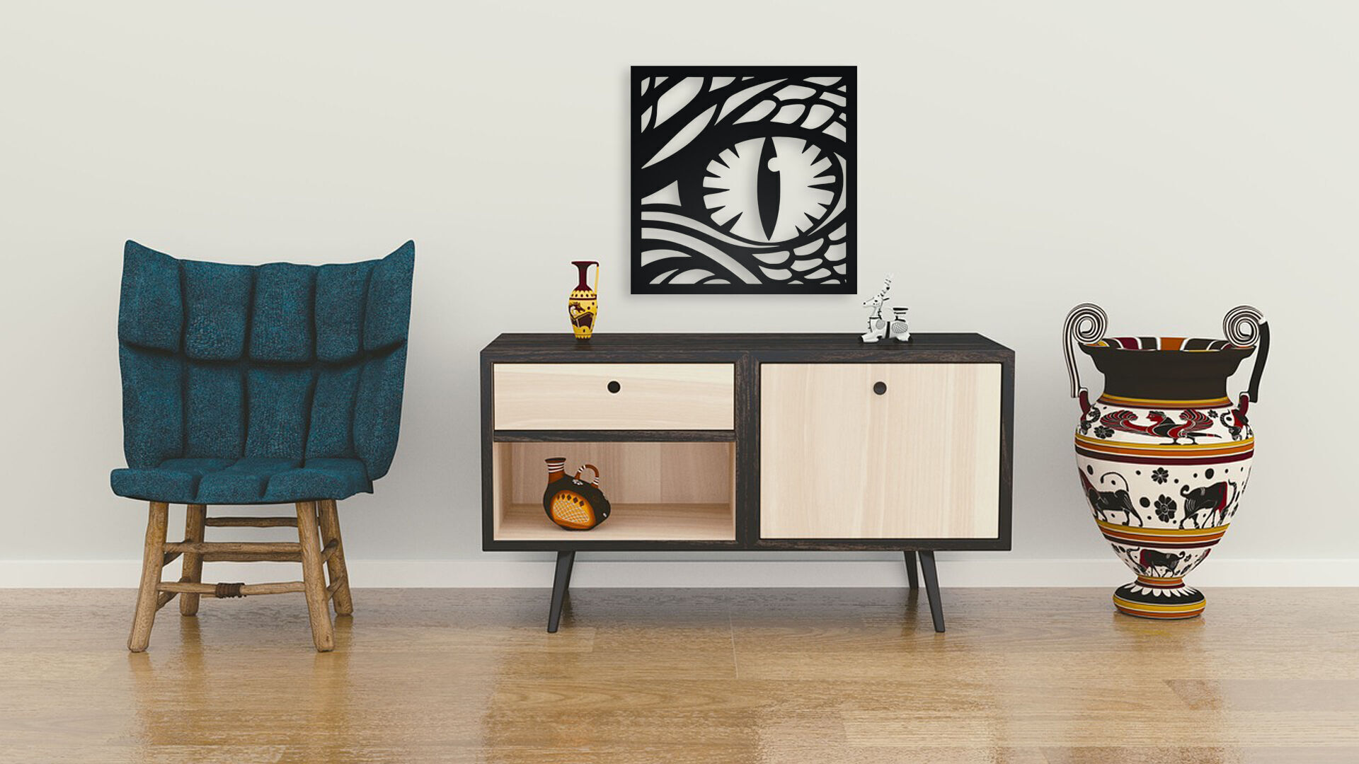 Dragon Eye Wall Decor 3D print model_4