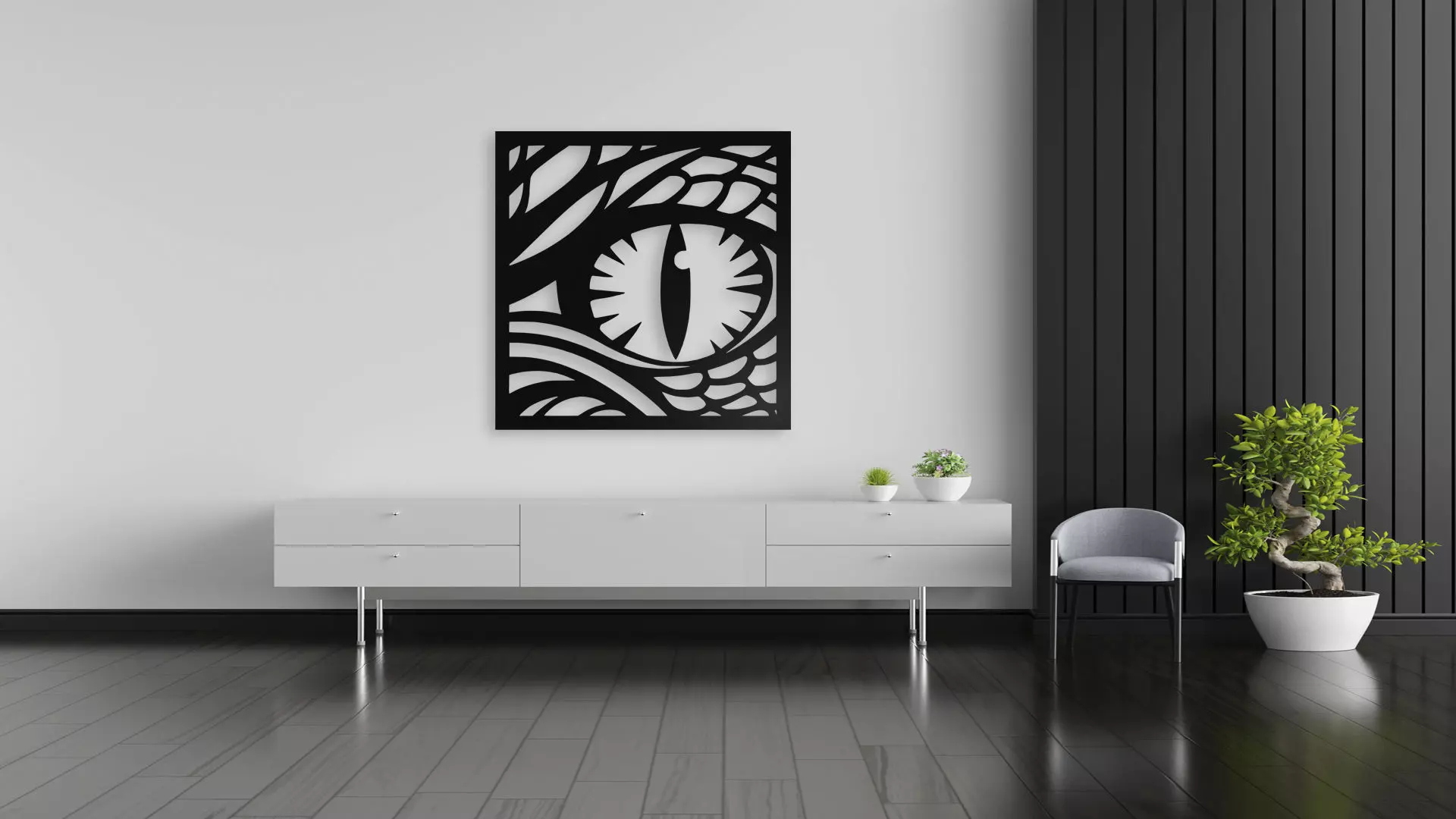 Dragon Eye Wall Decor 3D print model_0