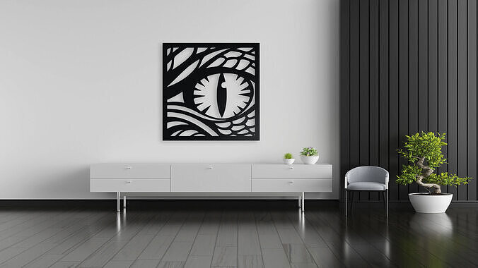 Dragon Eye Wall Decor 3D print model