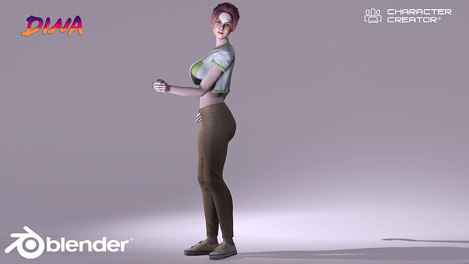 Dina House Girl 3D model