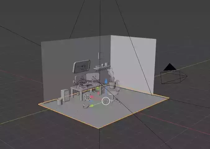 Bureau de travail 3D model