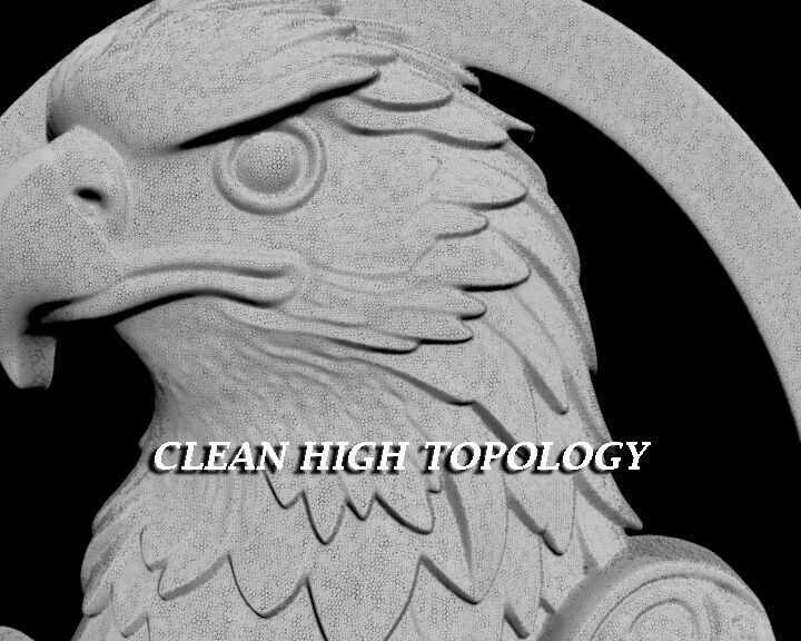 EAGLE RELIEF FOR CNC AND 3D PRINTING 3D print model_5