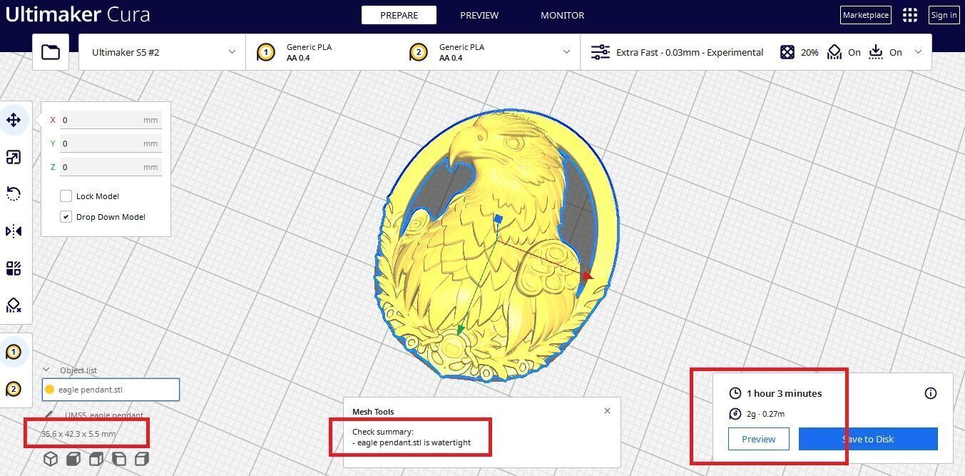 EAGLE RELIEF FOR CNC AND 3D PRINTING 3D print model_6